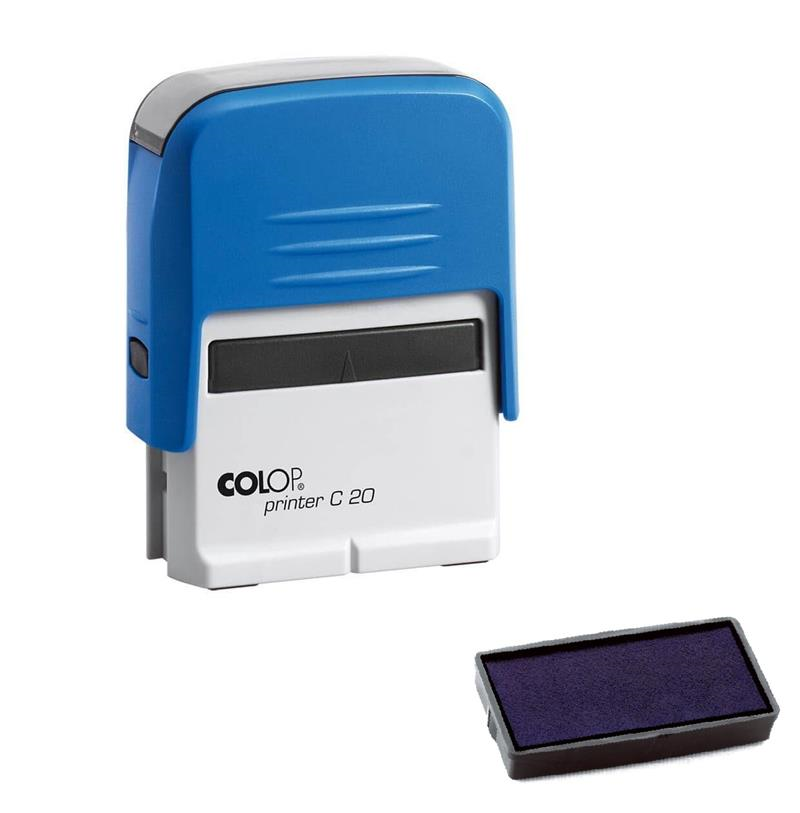Istampa Kaşe ve Mürekkepleri COLOP PRINTER C20 MAVİ KASA MAVİ KEÇE - 14X38MM Satın Al