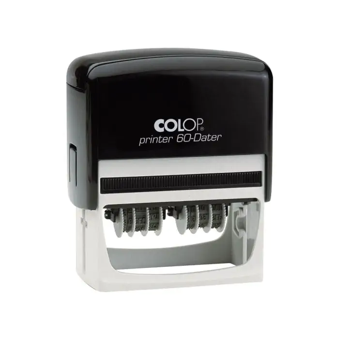 Istampa Kaşe ve Mürekkepleri COLOP PRINTER 60 ÇİFT TARİH KAŞE(TR) SİYAH KASA SİYAH KEÇE - 37X76MM Satın Al