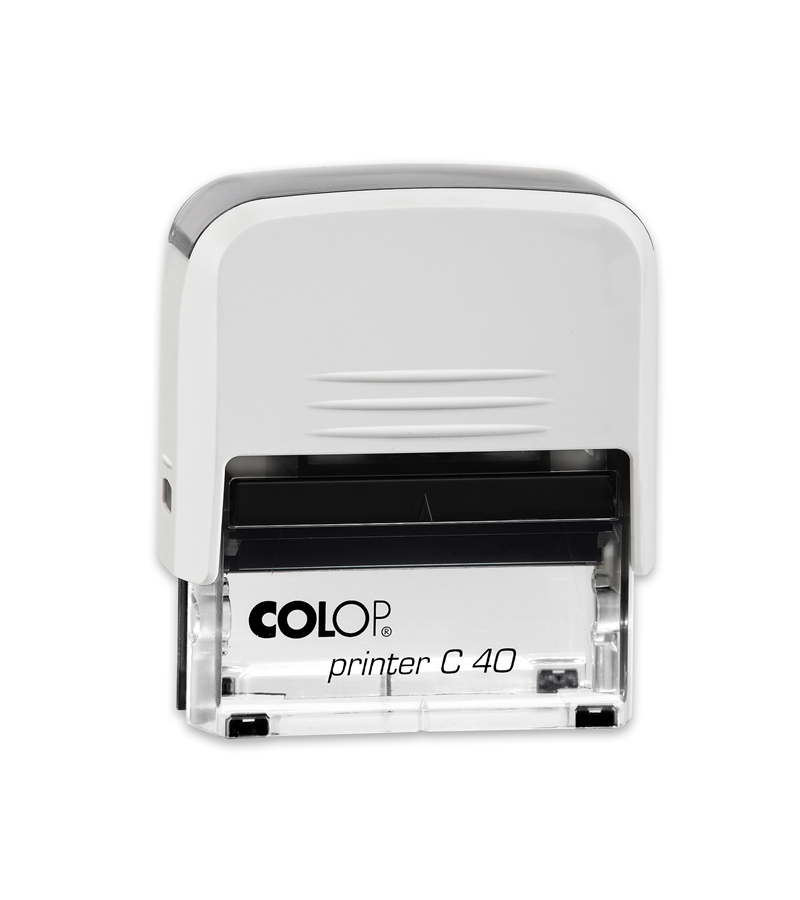 Istampa Kaşe ve Mürekkepleri COLOP PRINTER C40 BEYAZ KASA SİYAH KEÇE - 23X59MM Satın Al