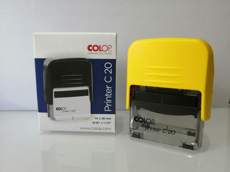 Istampa Kaşe ve Mürekkepleri COLOP PRINTER C20 SARI KASA SİYAH KEÇE - 14X38MM Satın Al