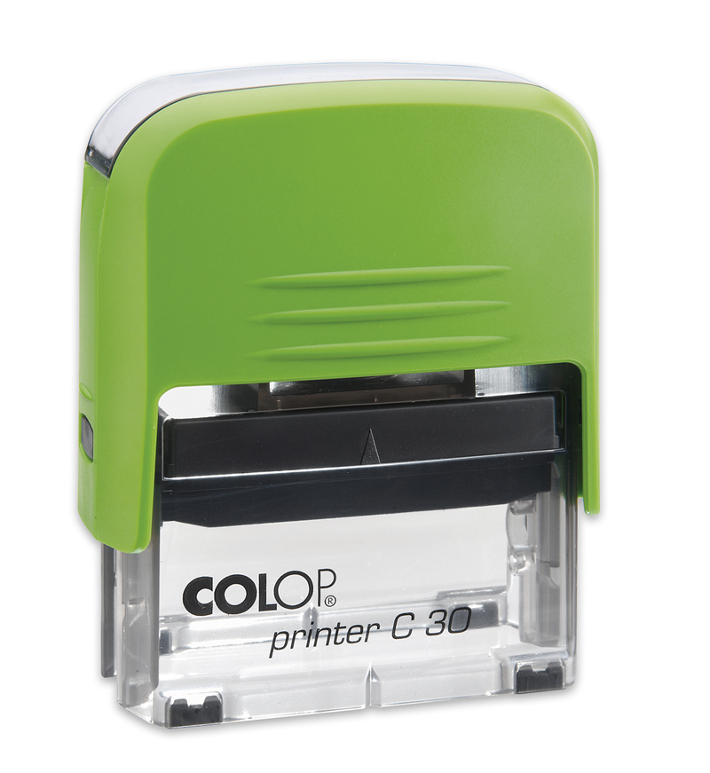Istampa Kaşe ve Mürekkepleri COLOP PRINTER C30 YEŞİL KASA SİYAH KEÇE - 18X47MM Satın Al