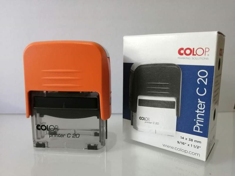 Istampa Kaşe ve Mürekkepleri COLOP PRINTER C20 TURUNCU KASA SİYAH KEÇE - 14X38MM Satın Al