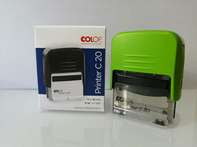 Istampa Kaşe ve Mürekkepleri COLOP PRINTER C20 YEŞİL KASA SİYAH KEÇE - 14X38MM Satın Al