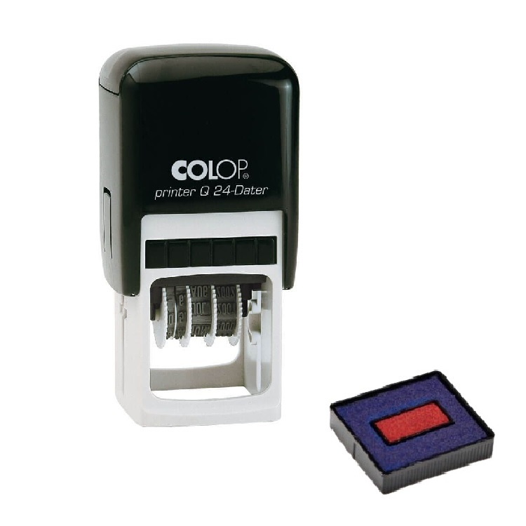 Istampa Kaşe ve Mürekkepleri COLOP Q24 TARİH KAŞE(TR) SİYAH KASA MAVİ/KIRMIZI KEÇE - 24X24MM Satın Al