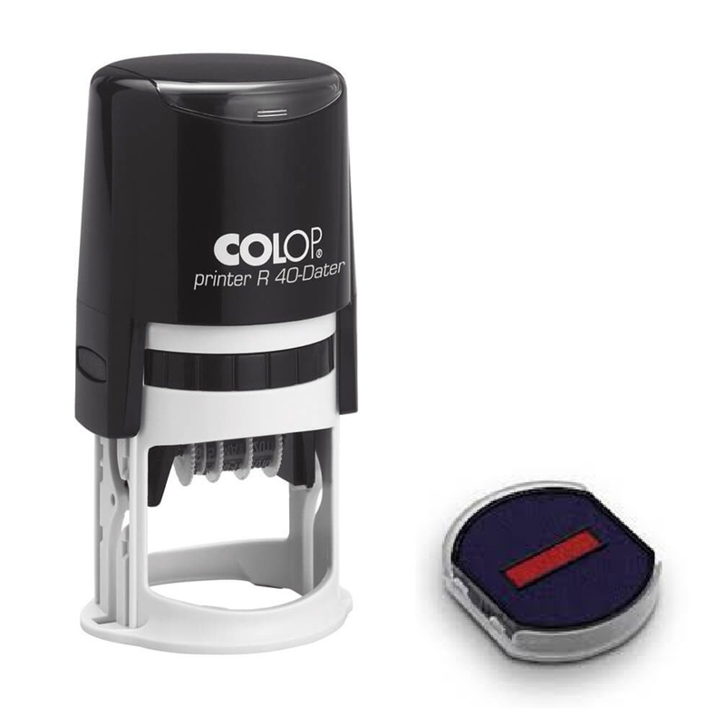 Istampa Kaşe ve Mürekkepleri COLOP R40 TARİH KAŞE(TR) SİYAH KASA MAVİ/KIRMIZI KEÇE - 40MM Satın Al