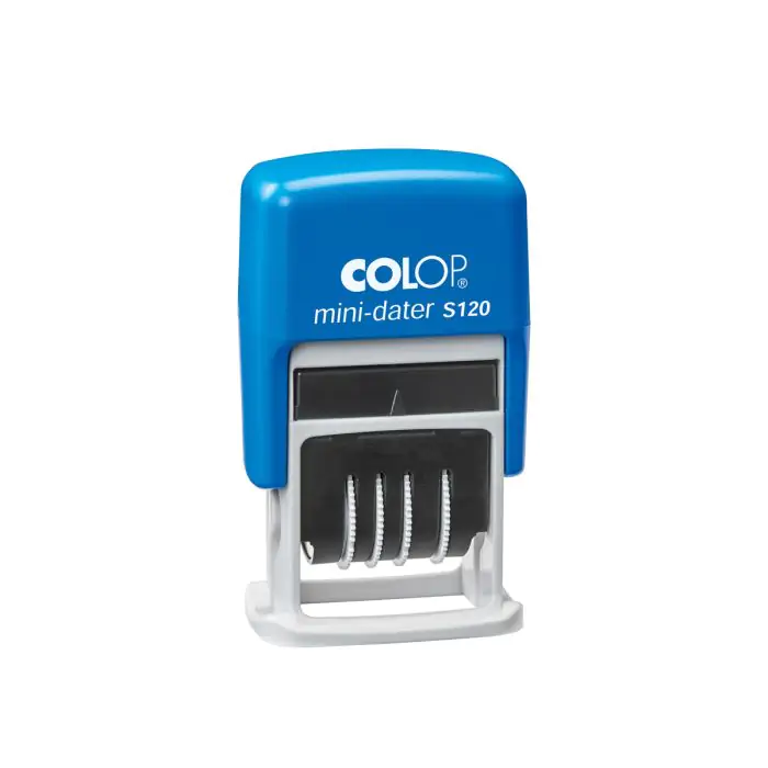 Istampa Kaşe ve Mürekkepleri COLOP S120/SD TARİH KAŞE MAVİ KASA MAVİ KEÇE - 8X45MM Satın Al