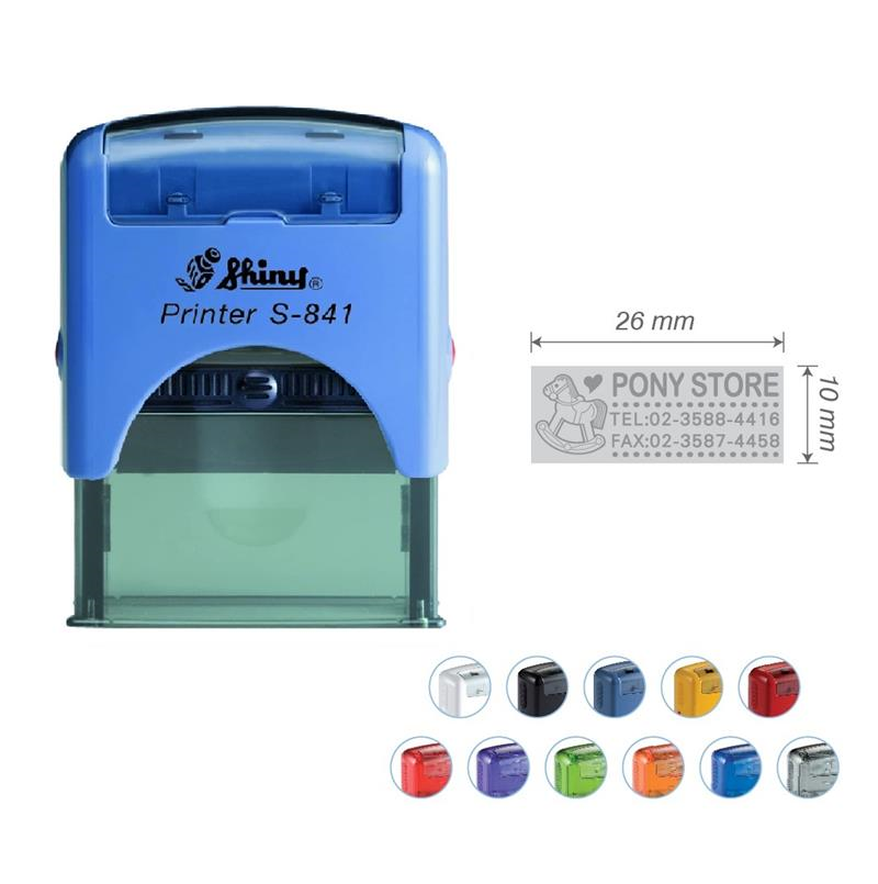 Istampa Kaşe ve Mürekkepleri SHINY S-841 MAVİ KASA SİYAH PED 26X10MM Satın Al