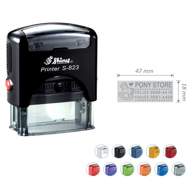 Istampa Kaşe ve Mürekkepleri SHINY S-823 SİYAH KASA MAVİ  PED 47X18MM Satın Al