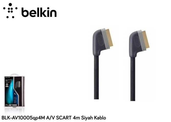 Kablolar ve Adaptörler BELKIN BLK-AV10005Q4M 4-V SCART 4M SİYAH KABLO Satın Al