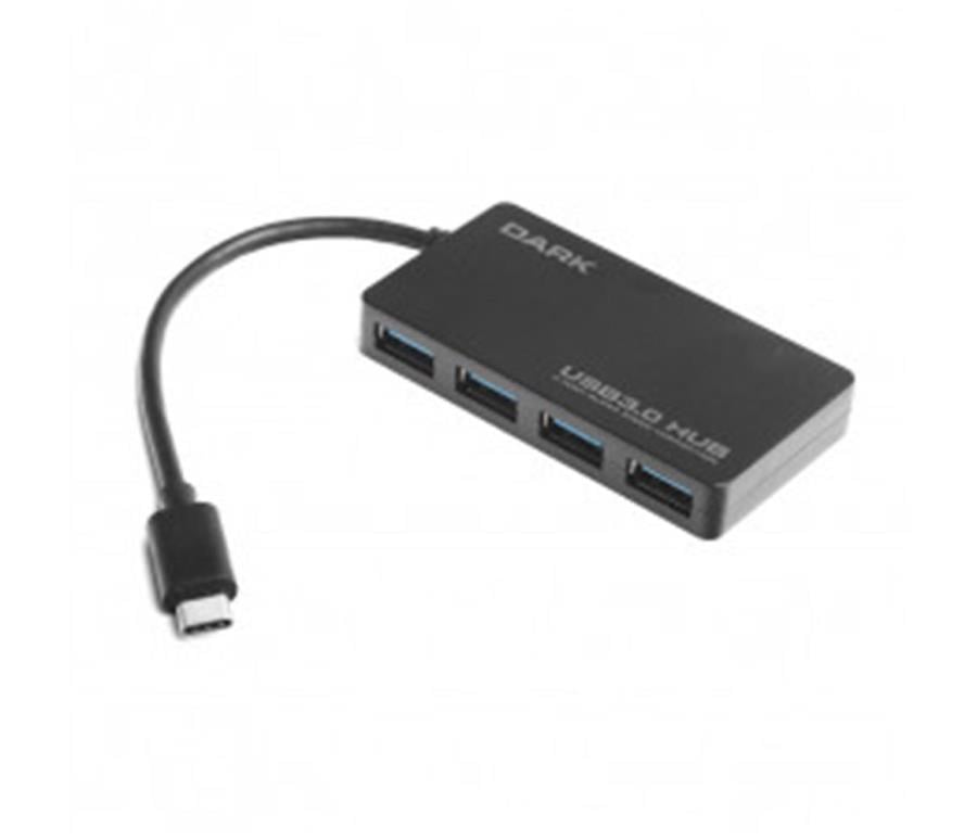 Kablolar ve Adaptörler Dark Connect Master U31X4, USB3.1 Type-C to 4 Port Type-A HUB Satın Al
