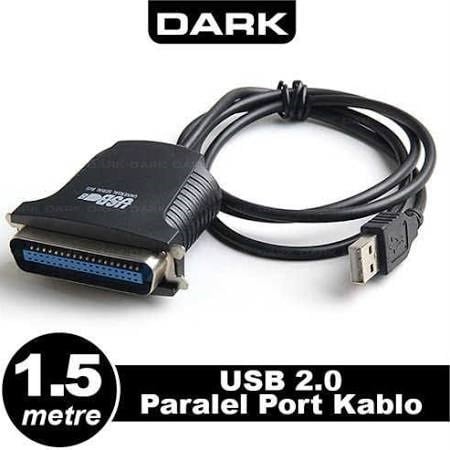 Kablolar ve Adaptörler Dark  DK CB USB2XLPT  USB - Paralel Port Dönüştürücü Kablo Satın Al