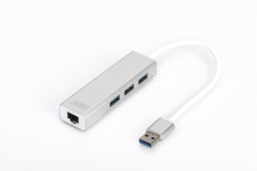 Kablolar ve Adaptörler Digitus DA-70250 3 PORT 3.0 + ETHERNET SİYAH Satın Al