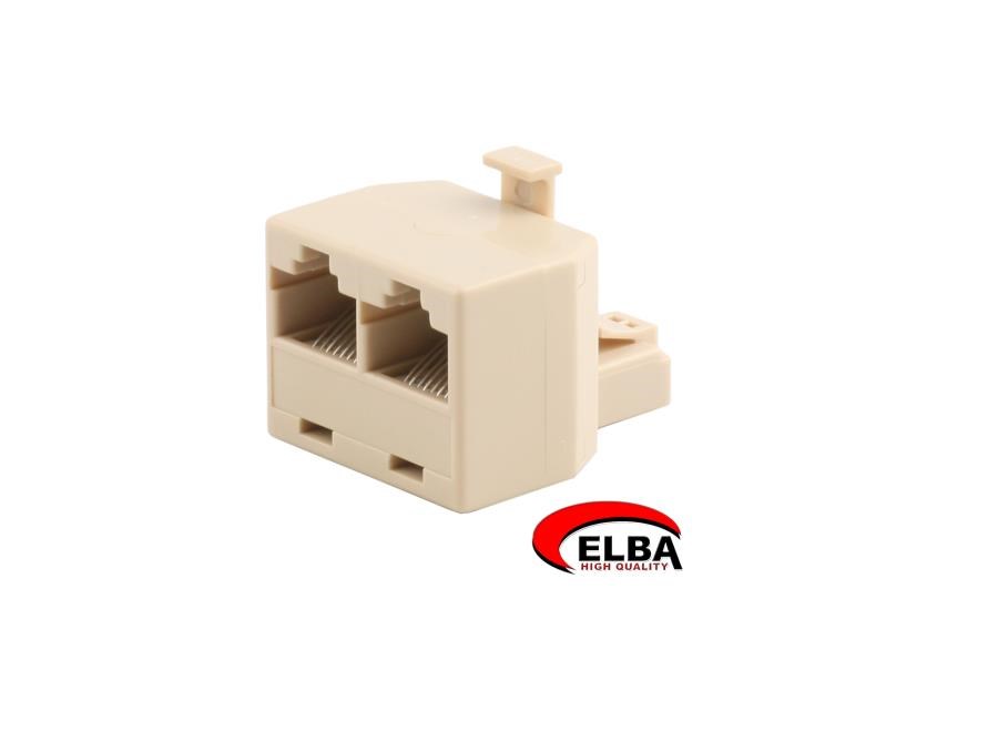 Kablolar ve Adaptörler ELBA 8P8C JACK- 2X8P8C JACK 2Lİ RJ45 ÇOKLA JK8464 Satın Al