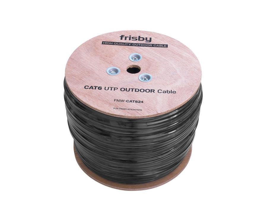 Kablolar ve Adaptörler Frisby FNW-CAT624 CAT 6 UTP Outdoor Kablo (305mt) Dış Mekan Kalınlık: 0.58 mm-23 AWG Satın Al