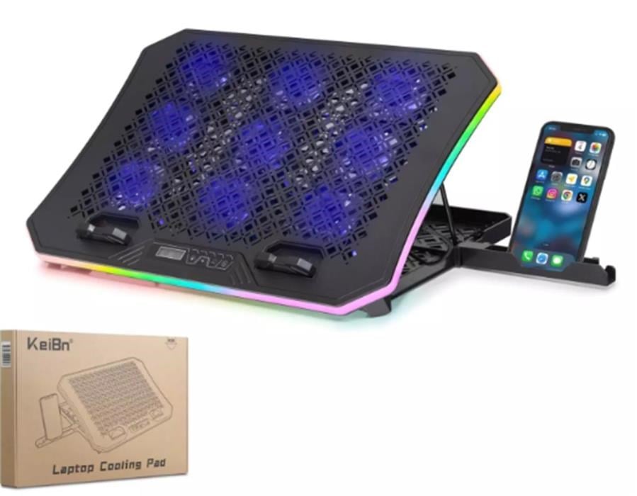 Kablolar ve Adaptörler Hadron Dcxa19 Notebook Soğutucu 9-Fan + Telefon Standı 14-18 RGB Siyah Satın Al