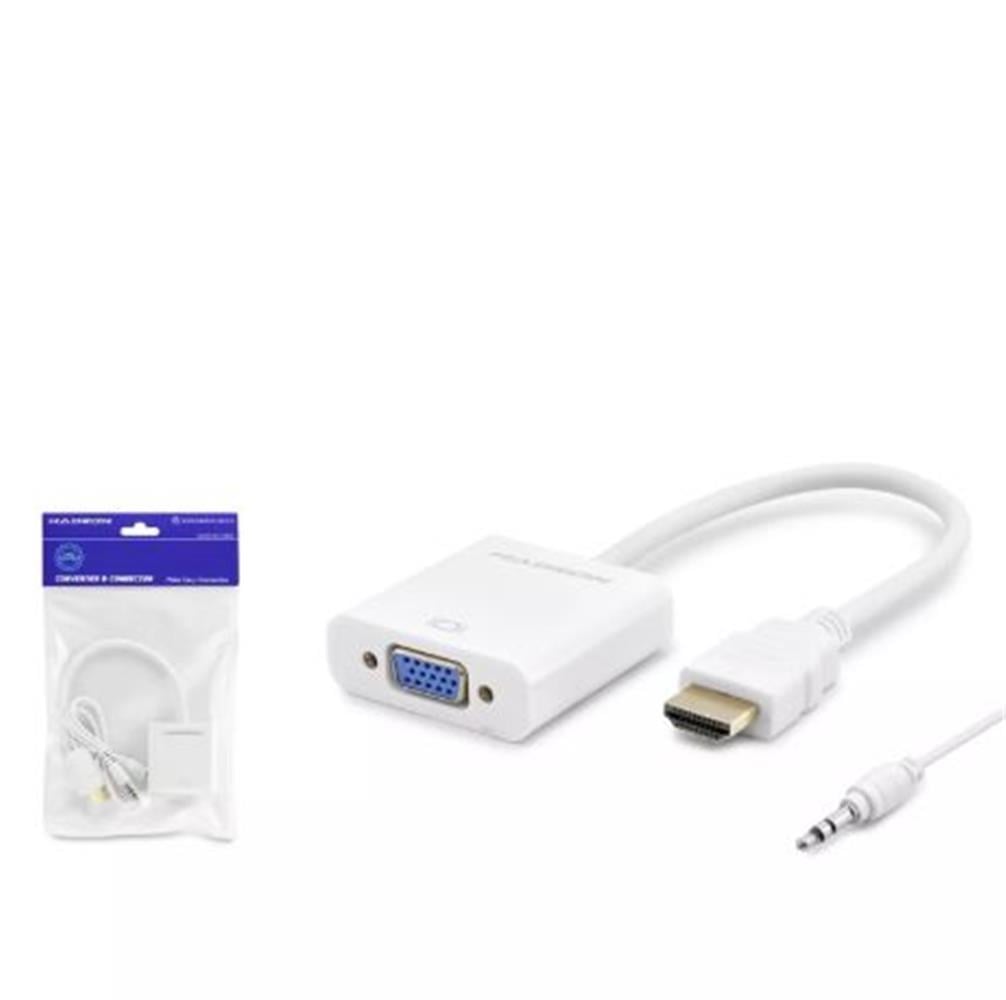 Kablolar ve Adaptörler Hadron Hdx2019 Hdmi To Vga F Çevirici 1080P + Audio Beyaz Satın Al
