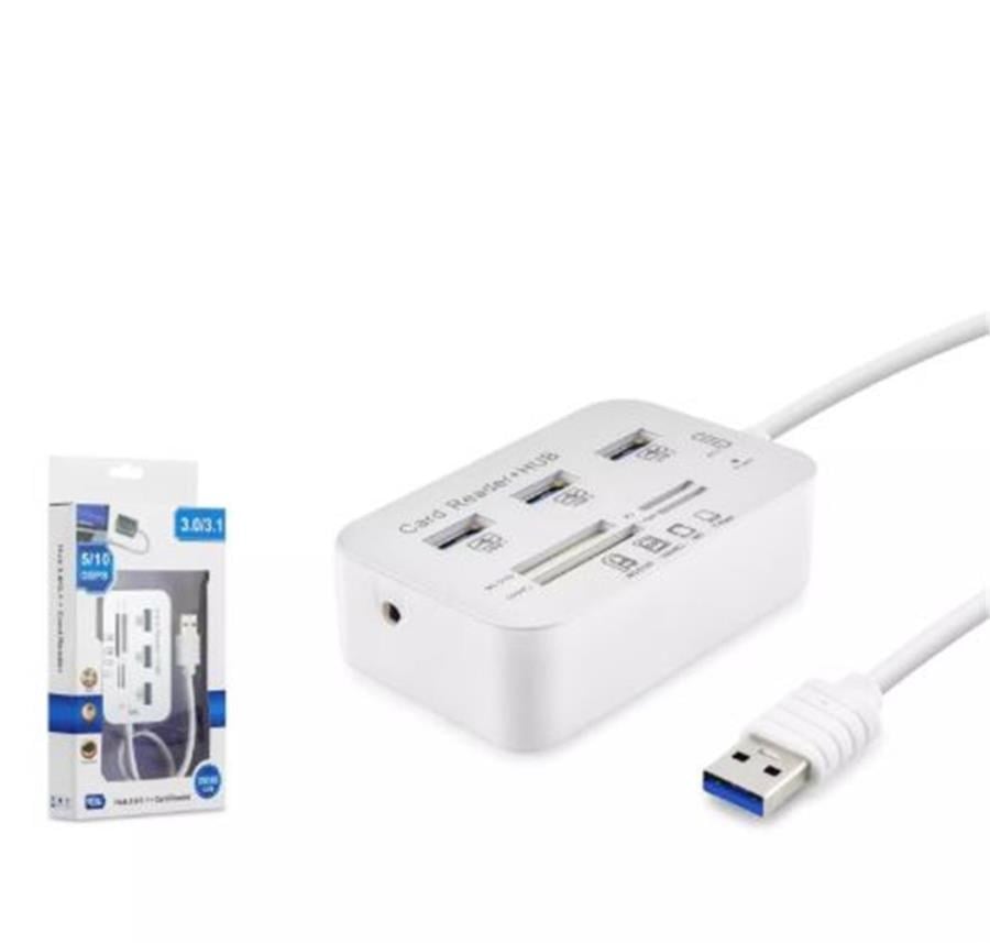 Kablolar ve Adaptörler Hadron Hdx7028 Usb3.0 Hub Combo 3-Usb3.0 + Ms + Sd + M2 + Tf 20Cm Beyaz Satın Al