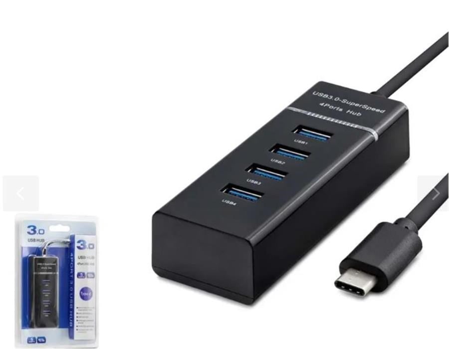 Kablolar ve Adaptörler HADRON HDX7045 Type-C 3.0 Hub 4 Port 5 Gbps Siyah Satın Al
