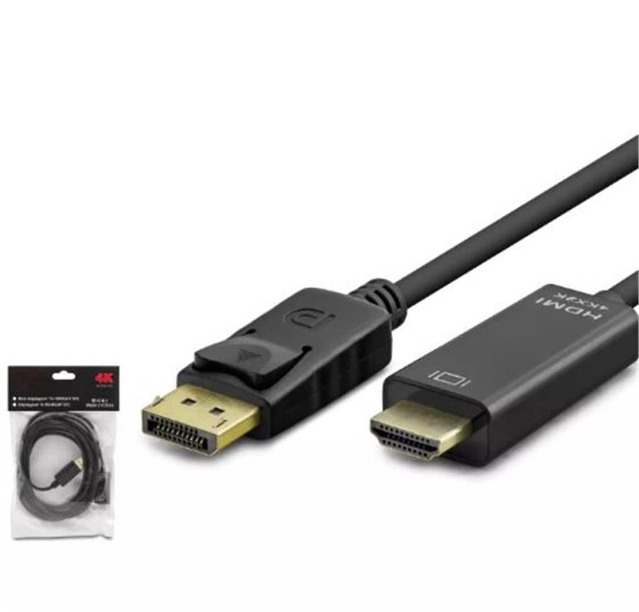 Kablolar ve Adaptörler HADRON HDX7797 DISPLAY (M) TO HDMI (M) KABLO 4K 30HZ 3M SİYAH Satın Al