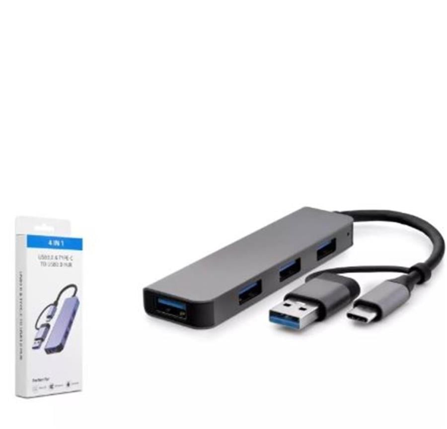 Kablolar ve Adaptörler HADRON HDX7825 TYPE-C + USB3.0 HUB 4-USB3.0 GRİ Satın Al