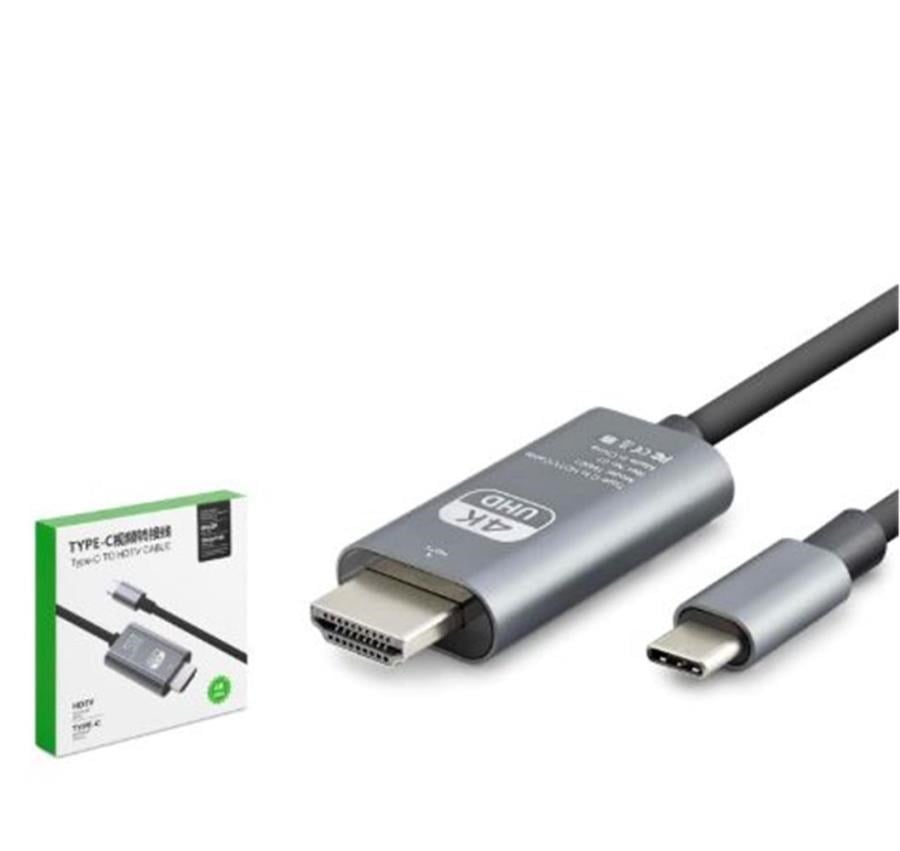 Kablolar ve Adaptörler HADRON HDX7853 Type-C to HDMI Görüntü Kablosu 4K 30 Hz 1.8 m Gri Satın Al