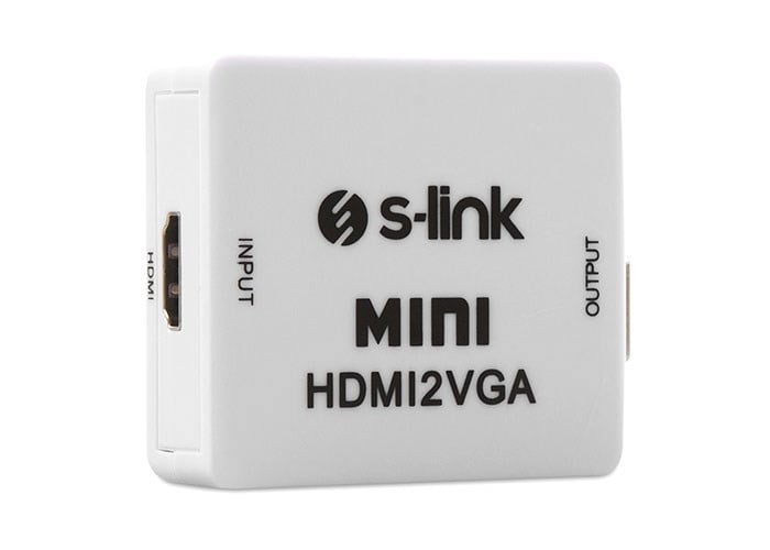 Kablolar ve Adaptörler S-link SL-HVC10 HDMI to VGA + Audio Çevirici Satın Al