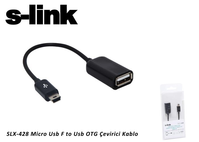 Kablolar ve Adaptörler S-Link Slx-428 Micro Usb F To Usb Otg Çevirici Kab Satın Al