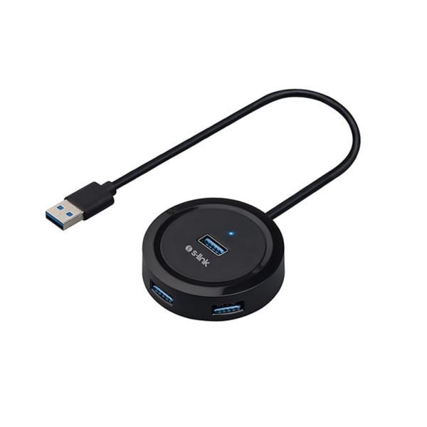 Kablolar ve Adaptörler S-link Swapp SW-U300 4 Port Usb 3.0 Gri Hub Satın Al