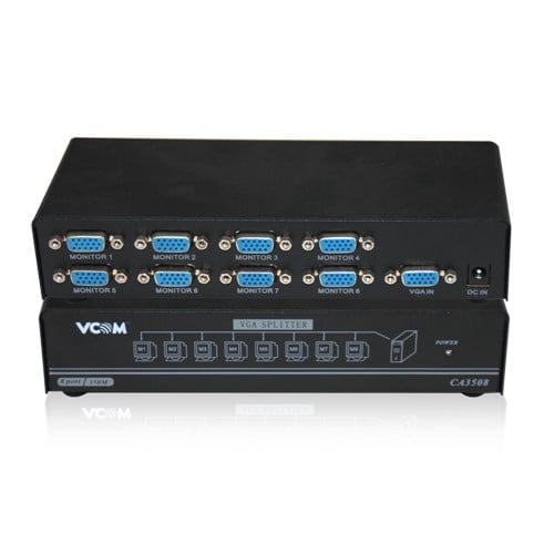 Kablolar ve Adaptörler Vcom DD138 1-8 Port 350MHZ Metal Vga Splitter Satın Al