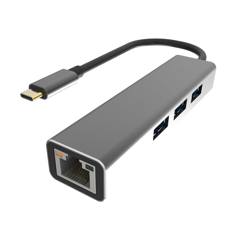 Kablolar ve Adaptörler Vcom DH311A Type-C To USB3.0-3+RJ45 Çoklayıcı Satın Al