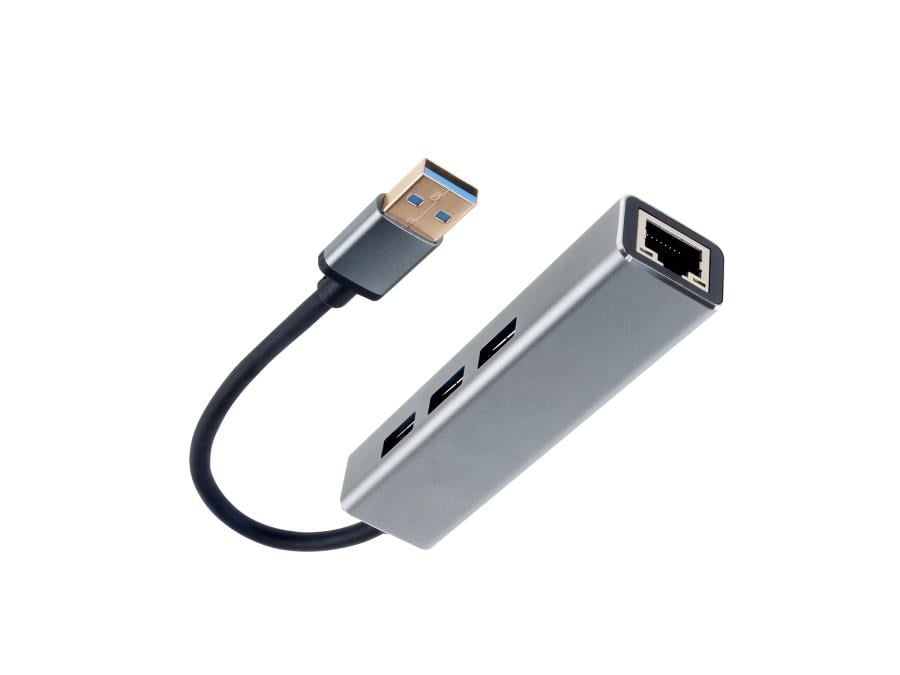 Kablolar ve Adaptörler Vcom DH312A Usb 3.0 To USB3.0-3+RJ45 Çoklayıcı Satın Al
