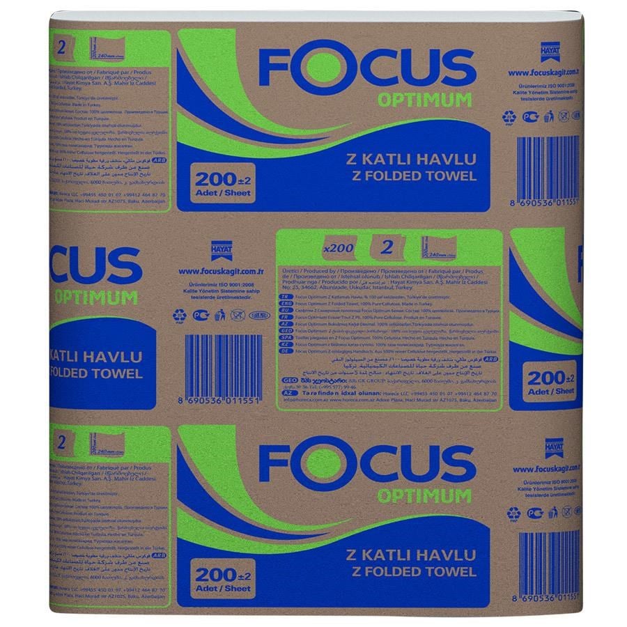 Kağıt Havlular Focus Optimum Z Katlama Kağıt Havlu 20cm x 24cm 1 Koli (12 Paket) Satın Al