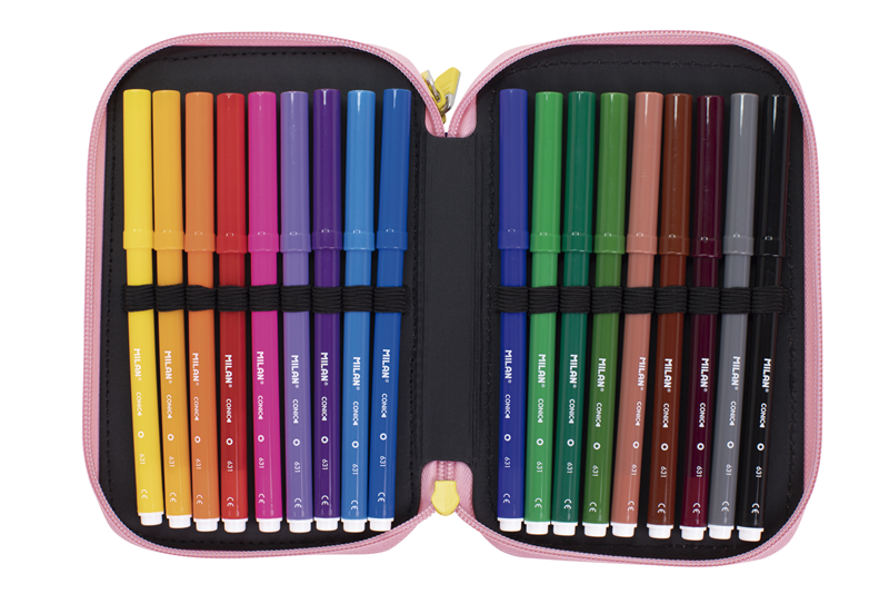 Kalem Çantası MILAN 081364SM2 SWIMS SARI-PEMBE 3 CEPLİ SETLİ KALEM ÇANTASI Satın Al