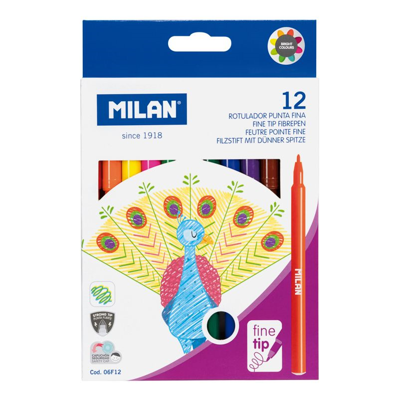 Kalemler MILAN 06F12 FINE KEÇELİ KALEM (2MM UÇ) - 12'Lİ Satın Al