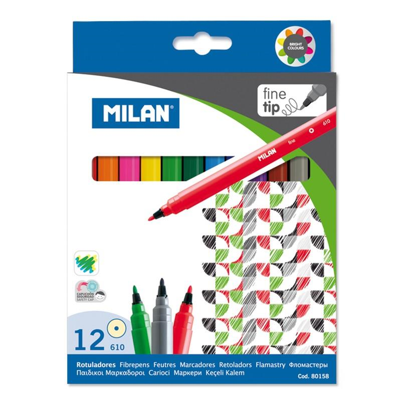 Kalemler MILAN 80158 FINE KEÇELİ KALEM (2MM UÇ) - 12'Lİ Satın Al