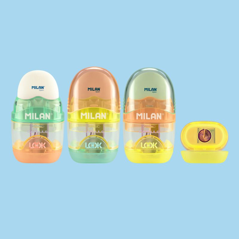 Kalemtıraşlar MILAN 4701116LK2 CAPSULE KALEMTRAŞ/SİLGİ(NEW LOOK) - 16ADET Satın Al