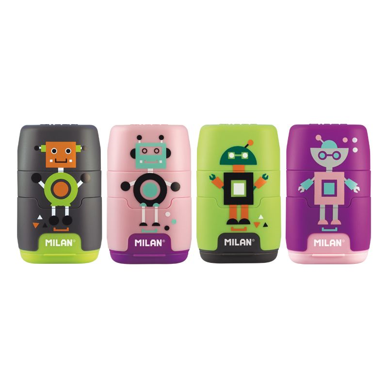Kalemtıraşlar MILAN 4722116 COMPACT KALEMTRAŞ/SİLGİ(HAPPY BOTS) - 16ADET Satın Al