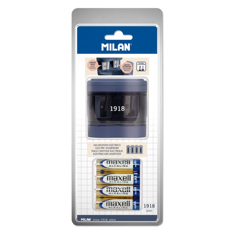 Kalemtıraşlar MILAN BWM10278B 1918 MAXI ELEKTRİKLİ MAVİ KALEMTRAŞ BLİSTER Satın Al