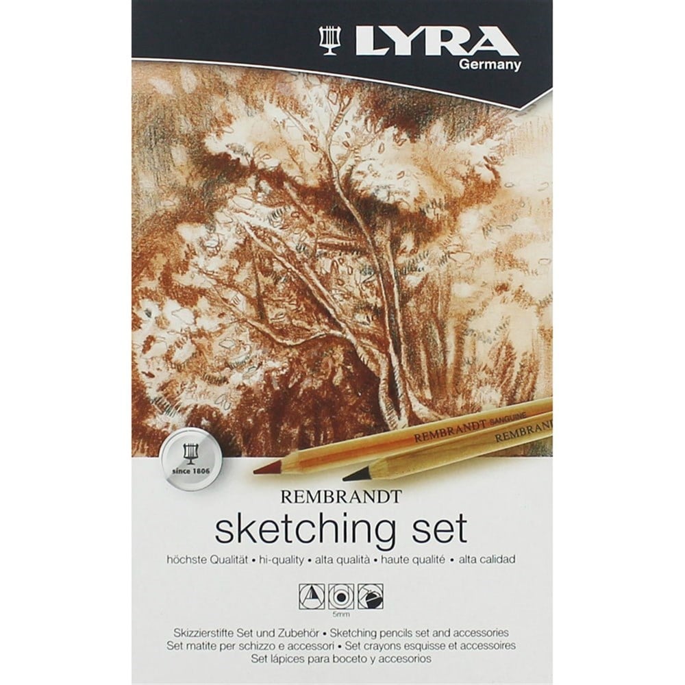 Kaligrafi Kalemleri Lyra Rembrandt Sketch ve Eskiz Kalem Seti 11'li Metal Kutu Satın Al