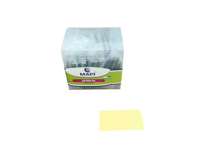 Kartvizitlikler MAPİ İĞNELİ DÜZ İSİMLİK ALTIN 68X33 TEKLİ Satın Al