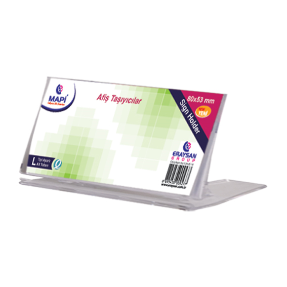 Kartvizitlikler MAPİ L TİPİ YATAY AYARLI AFİŞ TAŞIYICI STAND (80X53) Satın Al