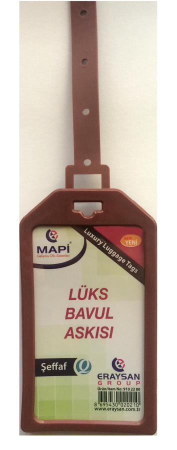 Kartvizitlikler MAPİ LÜKS BAVUL ASKISI (PLASTİK) 45X85 KAHVE TEKLİ Satın Al