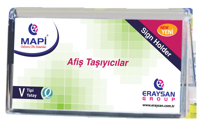 Kartvizitlikler MAPİ V TİPİ YATAY AFİŞ TAŞIYICI STAND (100X80) Satın Al