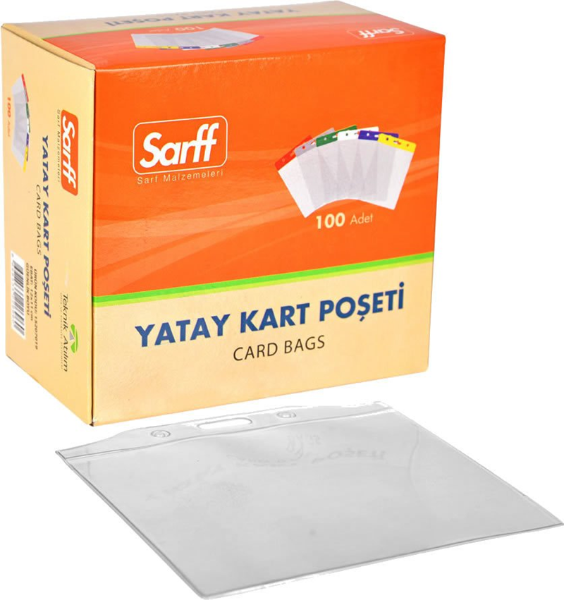 Kartvizitlikler SARFF 12X11CM GÜVENLİK KART POŞETİ - 100ADET Satın Al