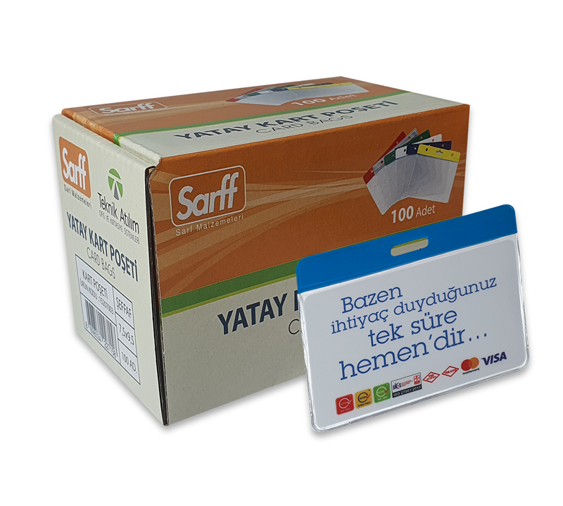 Kartvizitlikler SARFF 7.5X9.5CM MAVİ KART POŞETİ - 100ADET Satın Al