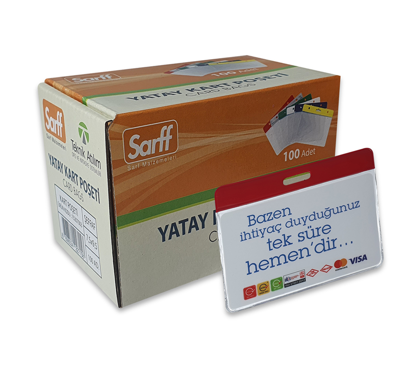 Kartvizitlikler SARFF 7.5X9.5CM KIRMIZI KART POŞETİ - 100ADET Satın Al