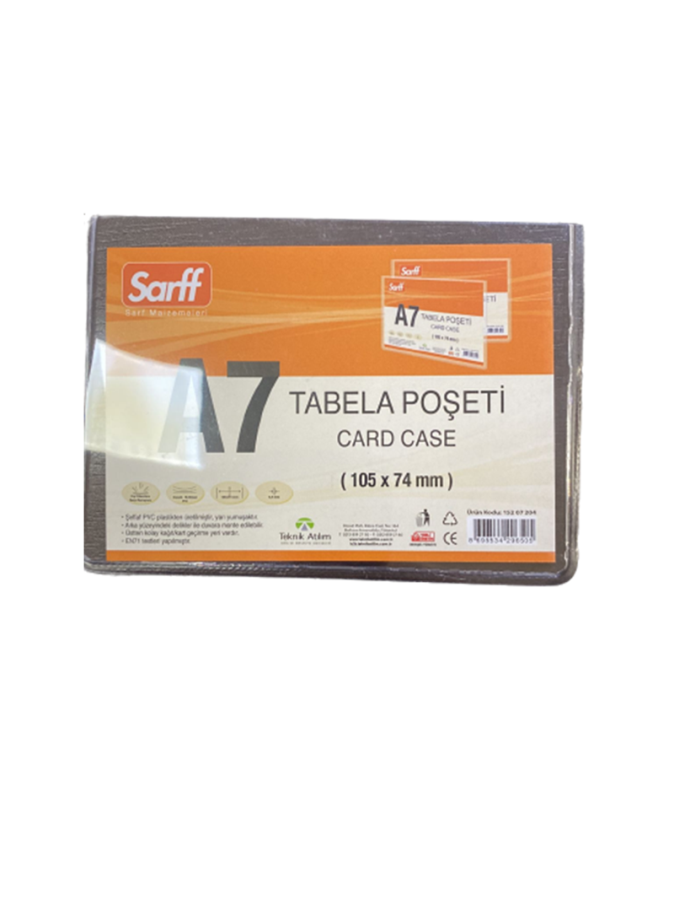 Kartvizitlikler SARFF A7 (74×105MM) TABELA POŞETLERİ - 10ADET Satın Al