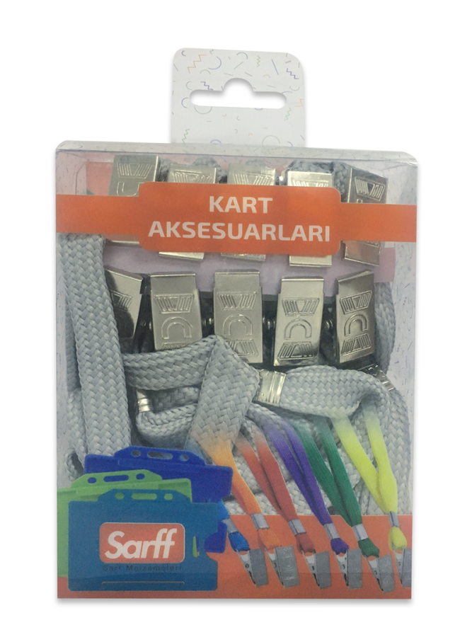 Kartvizitlikler SARFF METAL KLİPSLİ GRİ ASKI İPİ BLİSTER - 10ADET Satın Al