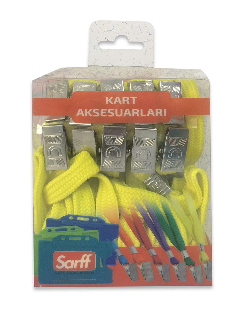 Kartvizitlikler SARFF METAL KLİPSLİ SARI ASKI İPİ BLİSTER - 10ADET Satın Al