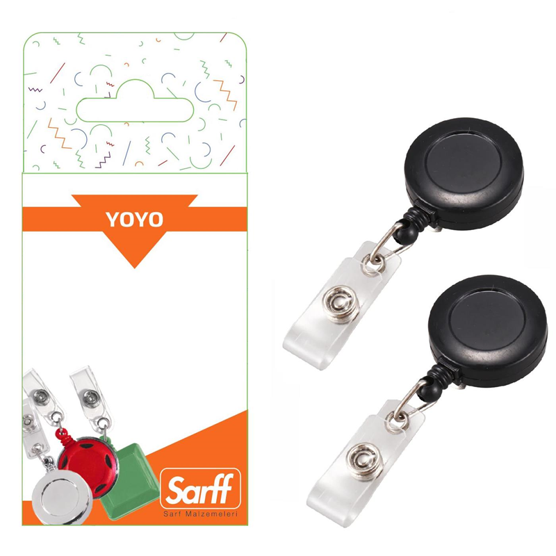 Kartvizitlikler SARFF YUVARLAK KANCALI SİYAH EKO YOYO BLİSTER - 2ADET Satın Al